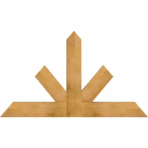 Ekena Millwork Saratoga Rough Sawn Timber Gable Bracket, Western Red Cedar, 60"W x 35"H x 4"D x 6"F, 14/12 Pitch GBW060X35X0406SAR00RWR - main